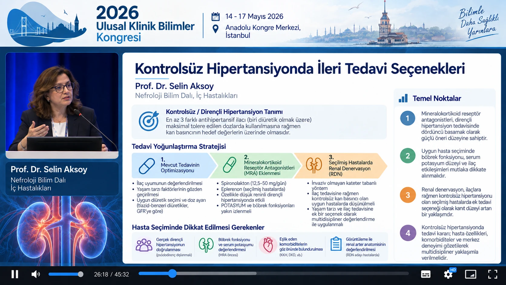 Kontrolsüz hipertansiyonda ileri tedavi seçenekleri konulu kurgusal kongre videosu