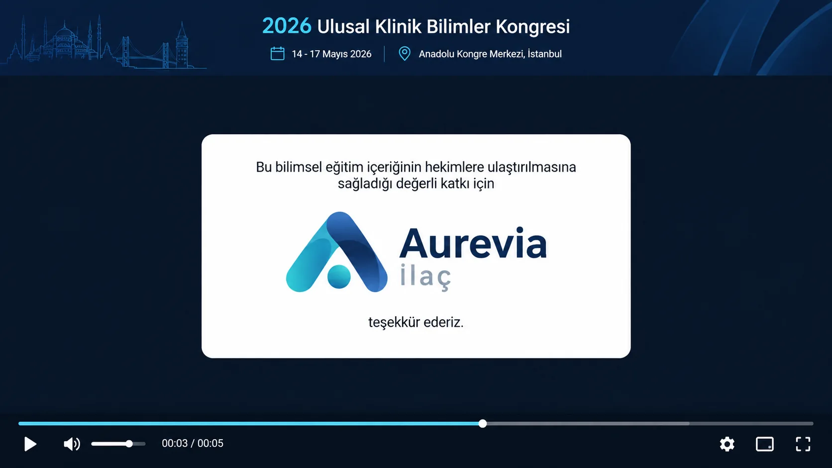 Kurgusal sponsor teşekkür ekranı
